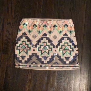 Tribal mini skirt
